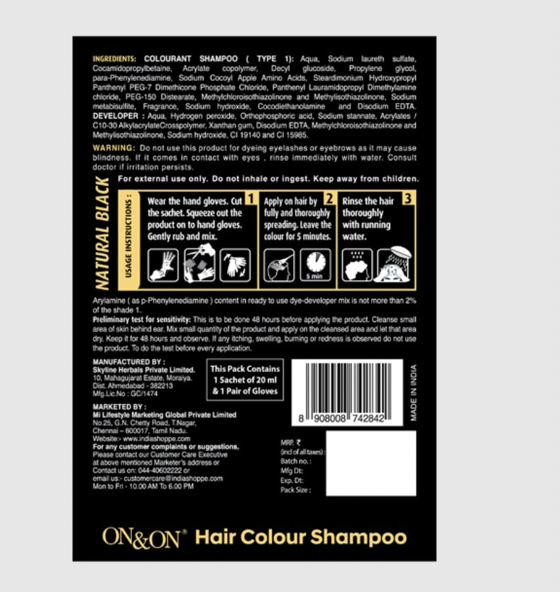 ON&ON Hair Colour Shampoo (20ml)