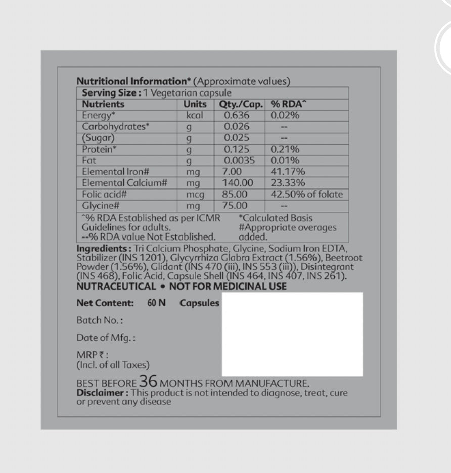 Elements Wellness Fe'aling Capsules (60
Capsules)
Code: IS13359