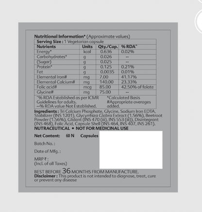 Elements Wellness Fe'aling Capsules (60
Capsules)
Code: IS13359