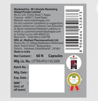 Elements Wellness Below 37 (60 Capsules)