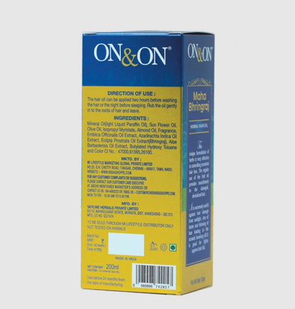 ON&ON Maha Bhringraj Herbal Hair Oil (200ml)