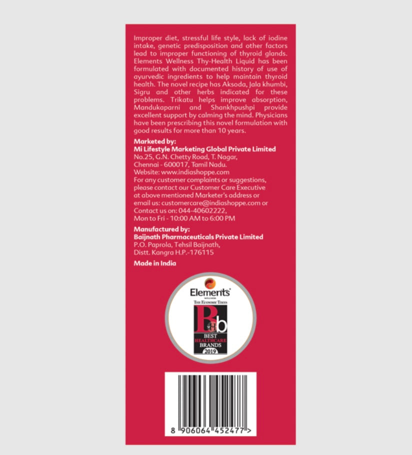 Elements Wellness Thyhealth Liquid (200ml)