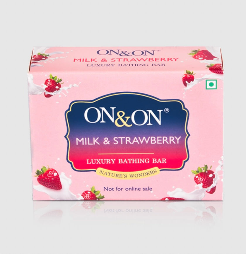 On & On Milk & Strawberry Luxury Bathing
Bar 75 Gms