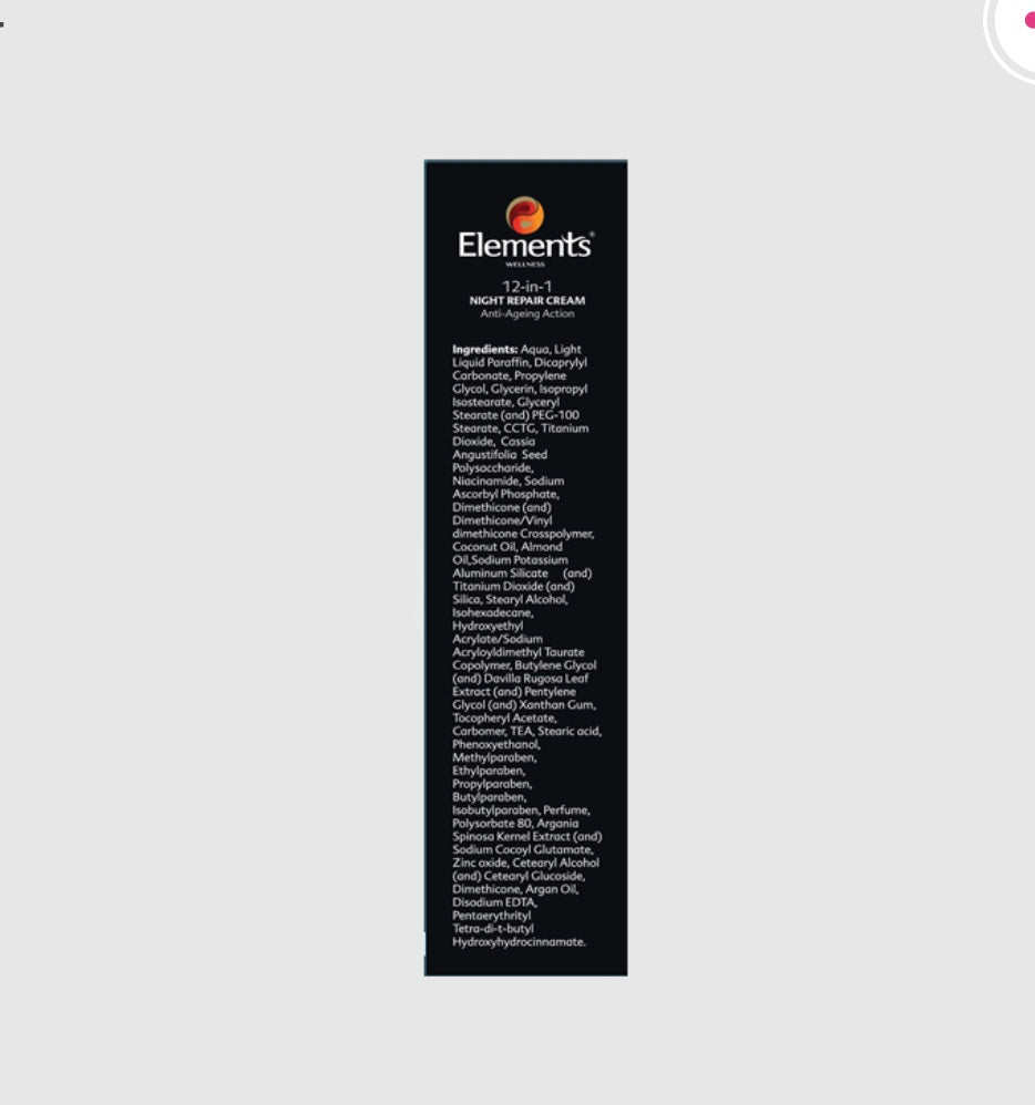 Elements Wellness 12-in-1 Night Repair
Cream (25ml)