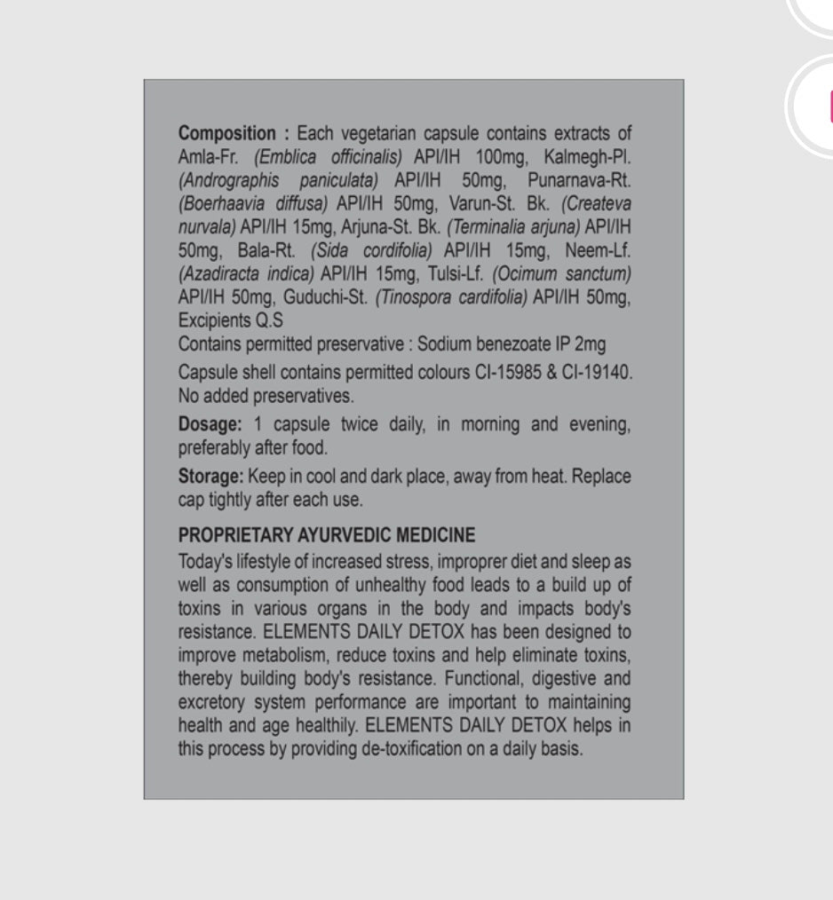 Elements Wellness Daily Detox (60)