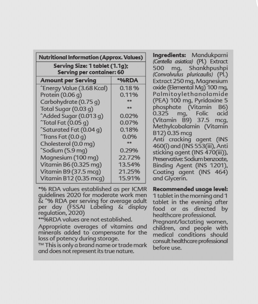 Elements Wellness Nerv Energy (60 Tablets)