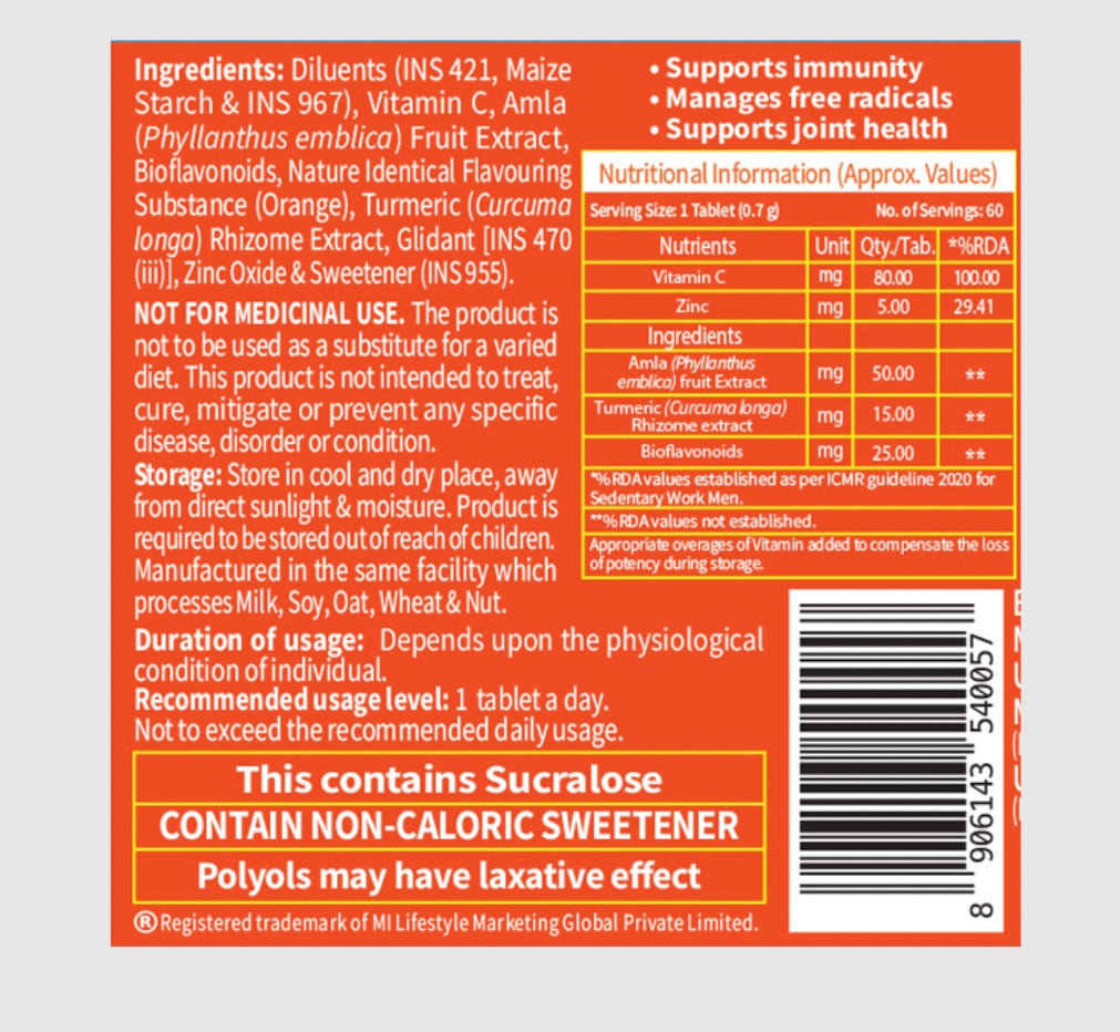 ON&ON Vitamin C (90 Chewable Tablets)