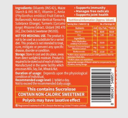 ON&ON Vitamin C (90 Chewable Tablets)